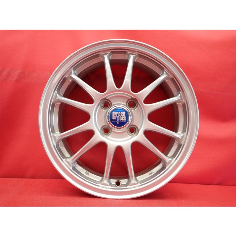 軽量 1本5.1kg GreenTech 中古品 アルミホイール 4本 5J 15インチ