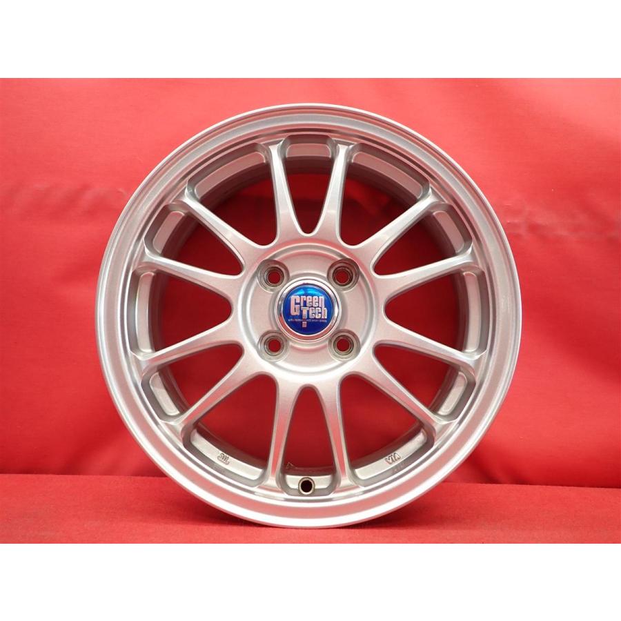 軽量 1本5.1kg GreenTech 中古品 アルミホイール 4本 5J 15インチ