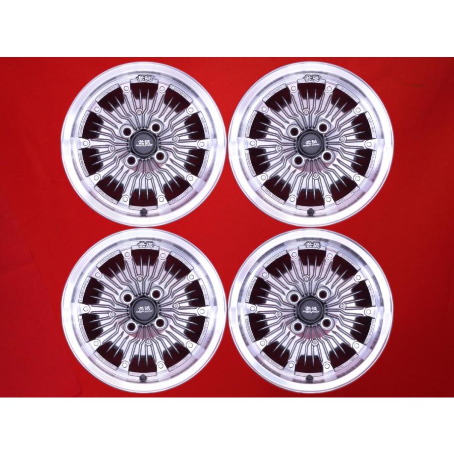 絶版 希少 無限 CF-48 中古品 アルミホイール 4本 6J 14インチ PCD100