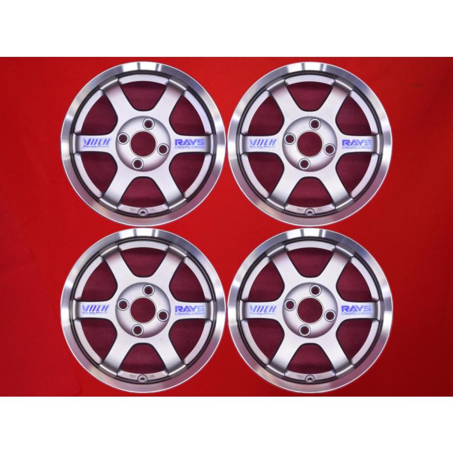 te37 14インチ① 鍛造 軽量 1本4.4kg ボルクレーシング TE37 中古ホイール 4本 6J 14