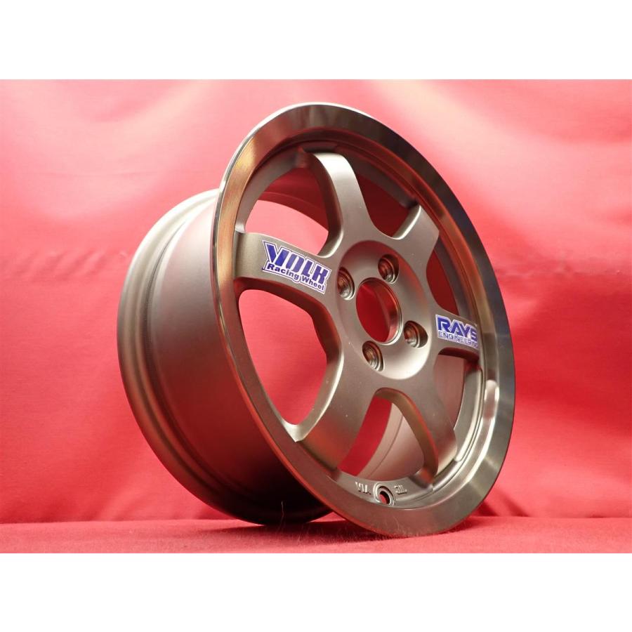 鍛造 軽量 1本4.4kg ボルクレーシング TE37 中古ホイール 4本 6J 14