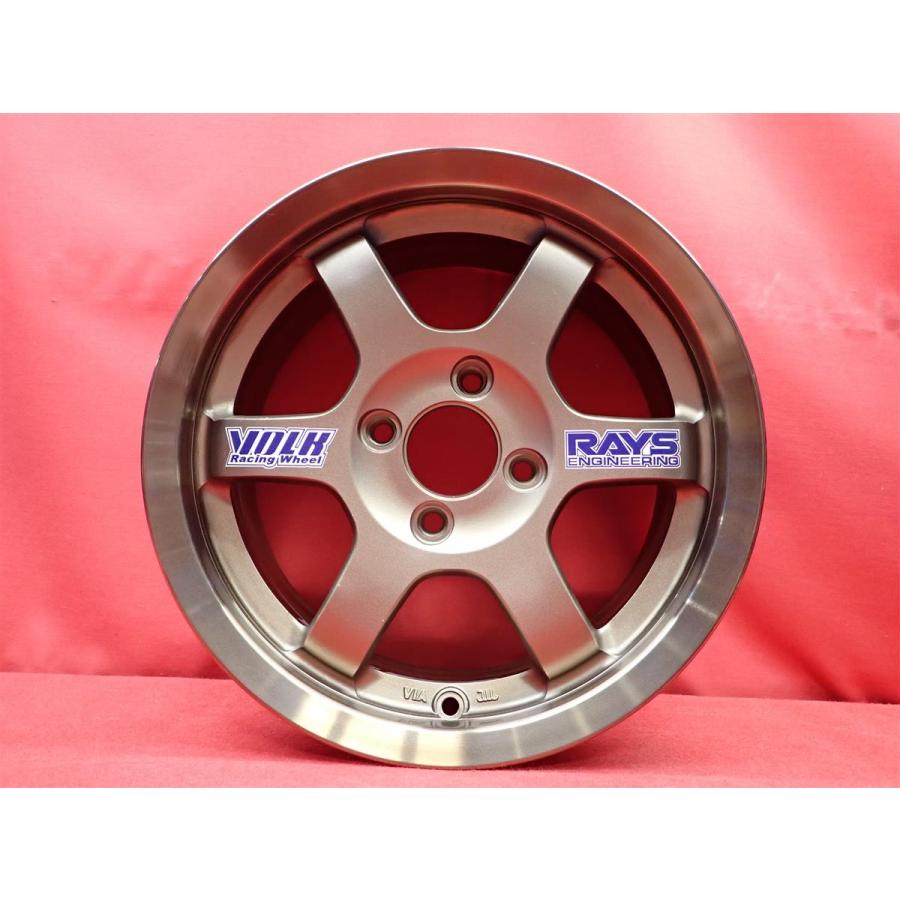 鍛造 軽量 1本4.4kg ボルクレーシング TE37 中古ホイール 4本 6J 14 