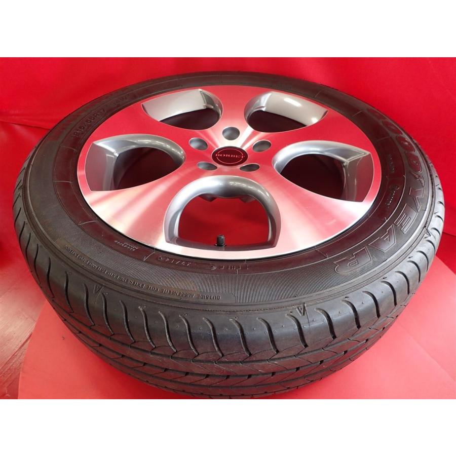 タイヤ付 4本 メーカー不明 5スポーク 7J 17インチ PCD112 5穴 +35
