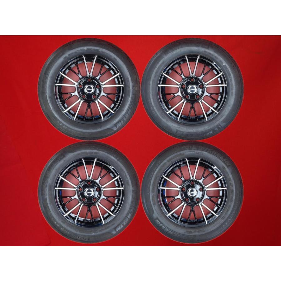タイヤ付き中古ホイール 4本セット X-RACE QC1100 15x6J PCD112 5穴 + 
