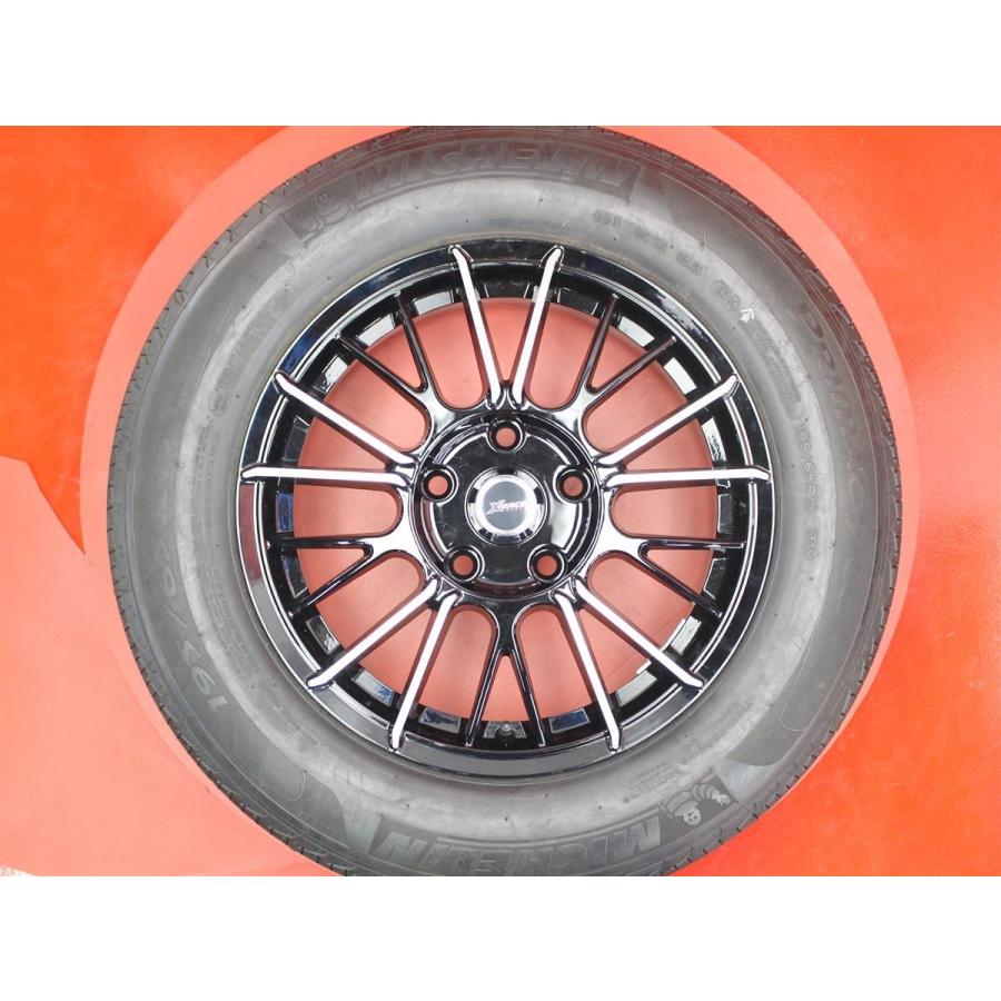 タイヤ付き中古ホイール 4本セット X-RACE QC1100 15x6J PCD112 5穴 + 