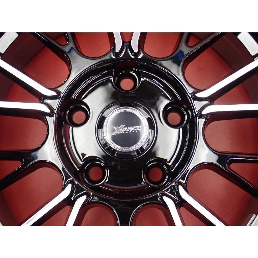 タイヤ付き中古ホイール 4本セット X-RACE QC1100 15x6J PCD112 5穴 + 