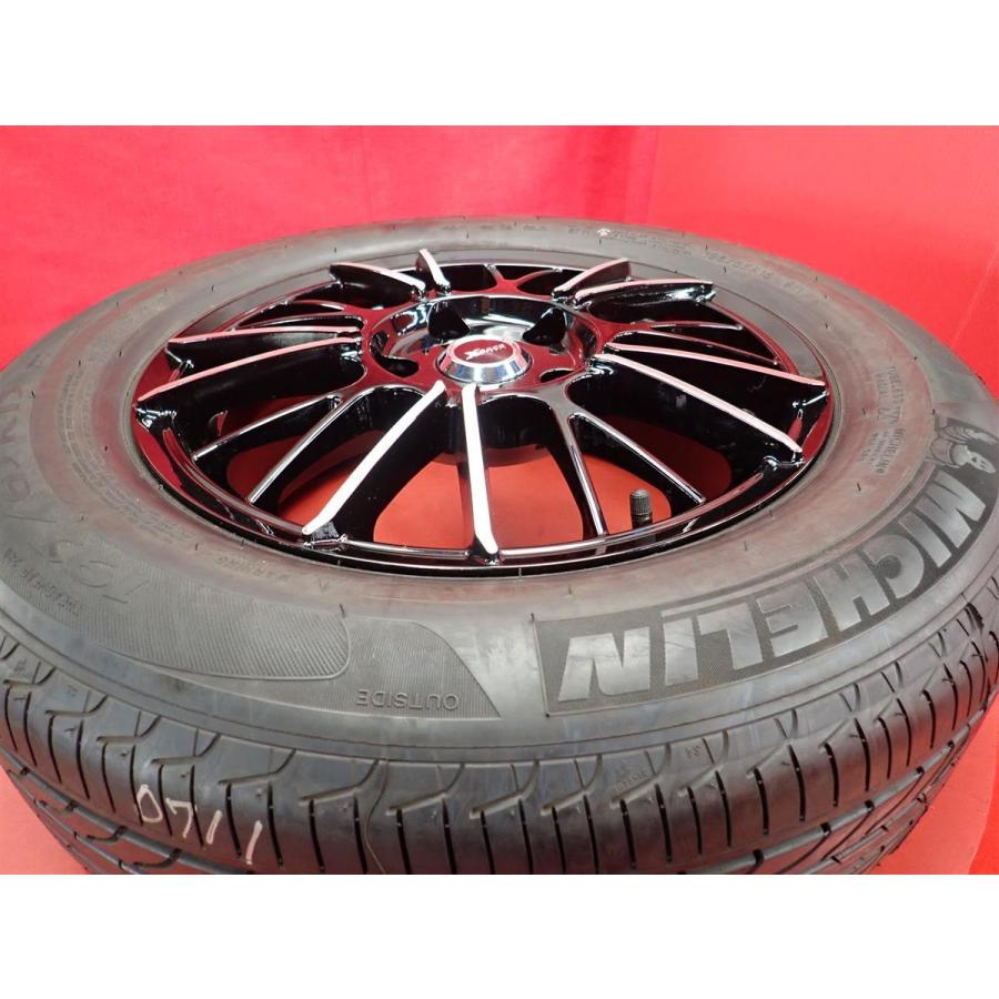 タイヤ付き中古ホイール 4本セット X-RACE QC1100 15x6J PCD112 5穴 + 