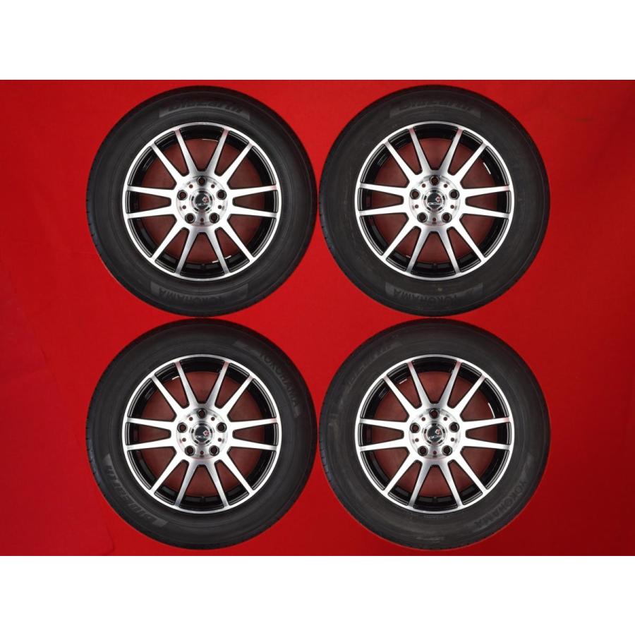 タイヤ付き中古ホイール 4本セット QCW QC1113 16x6.5J PCD114.3 5穴 + 