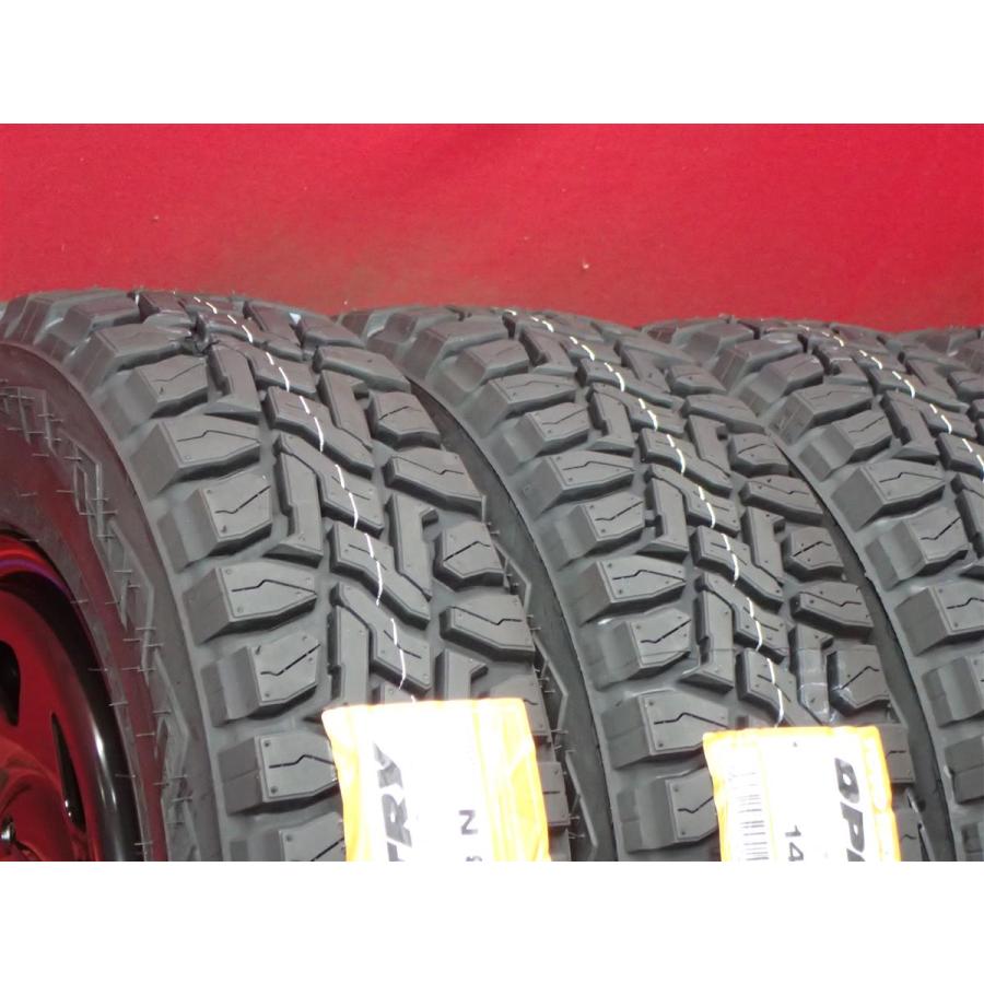 新品 タイヤ付 TTAスチール RED&BLUEライン有 4J 12インチ PCD100 4穴