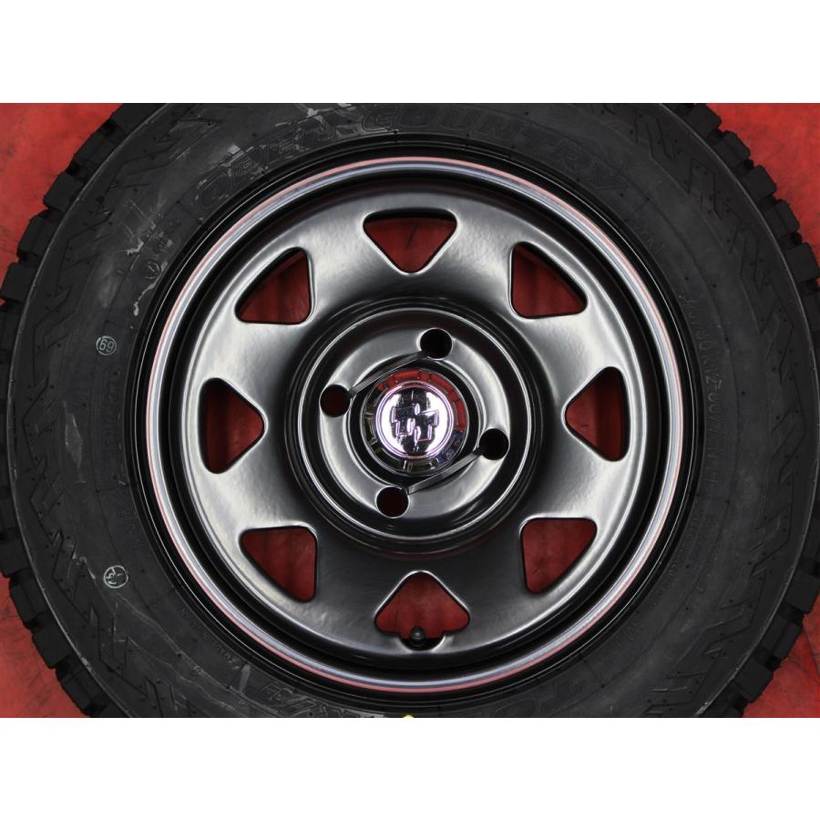 新品 タイヤ付 TTAスチール RED&BLUEライン有 4J 12インチ PCD100 4穴 