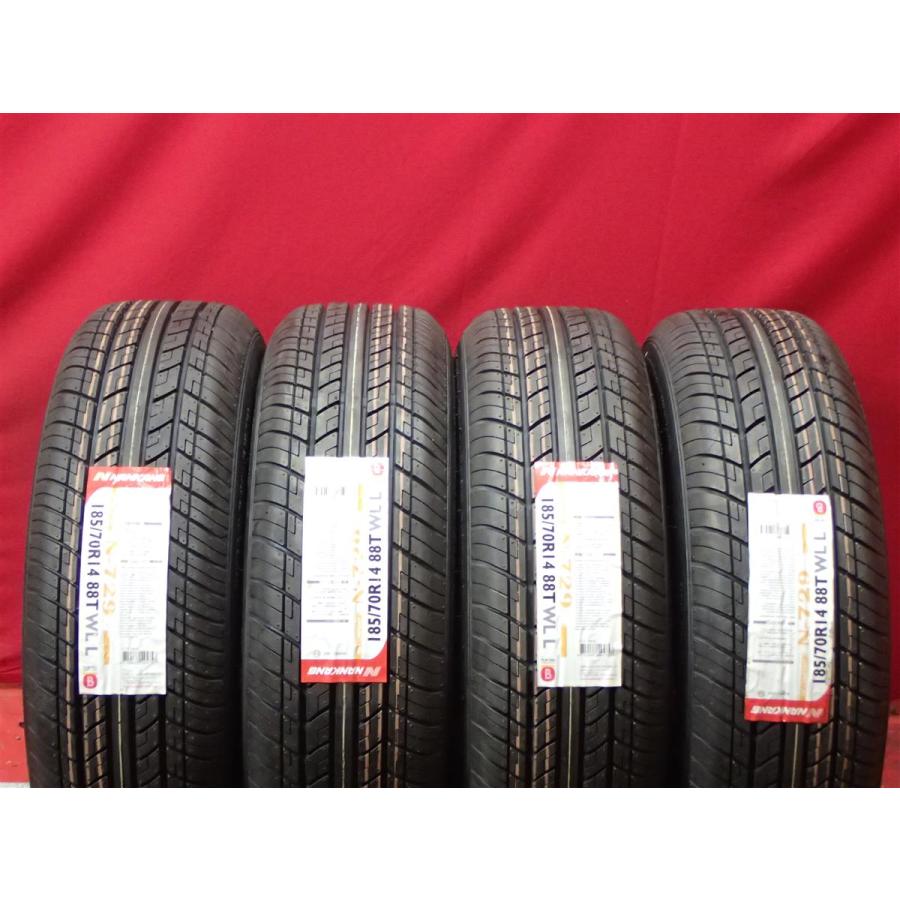 新品タイヤ付 4本 TTD RED&BLUEライン有 5J 14インチ PCD114.3 4穴 +38