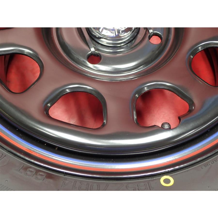 新品タイヤ付 4本 TTD RED&BLUEライン有 5J 14インチ PCD114.3 4穴 +38