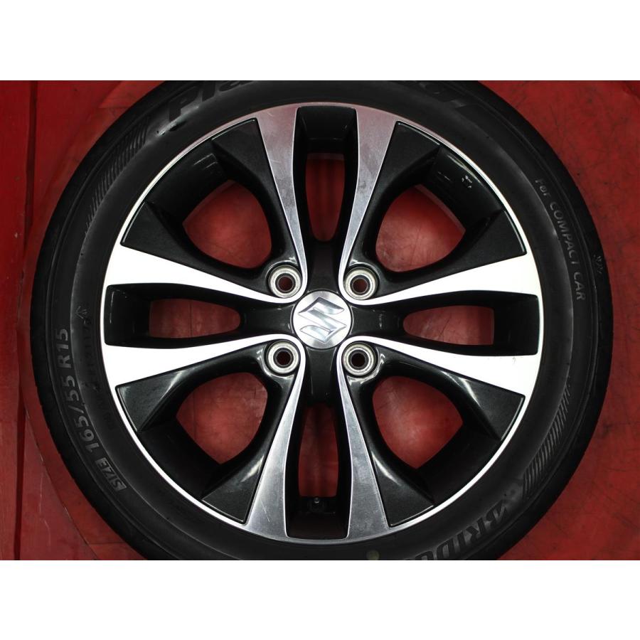 タイヤ付 4本 ワゴンR MH34 スティングレー 純正 4.5J 15インチ PCD100