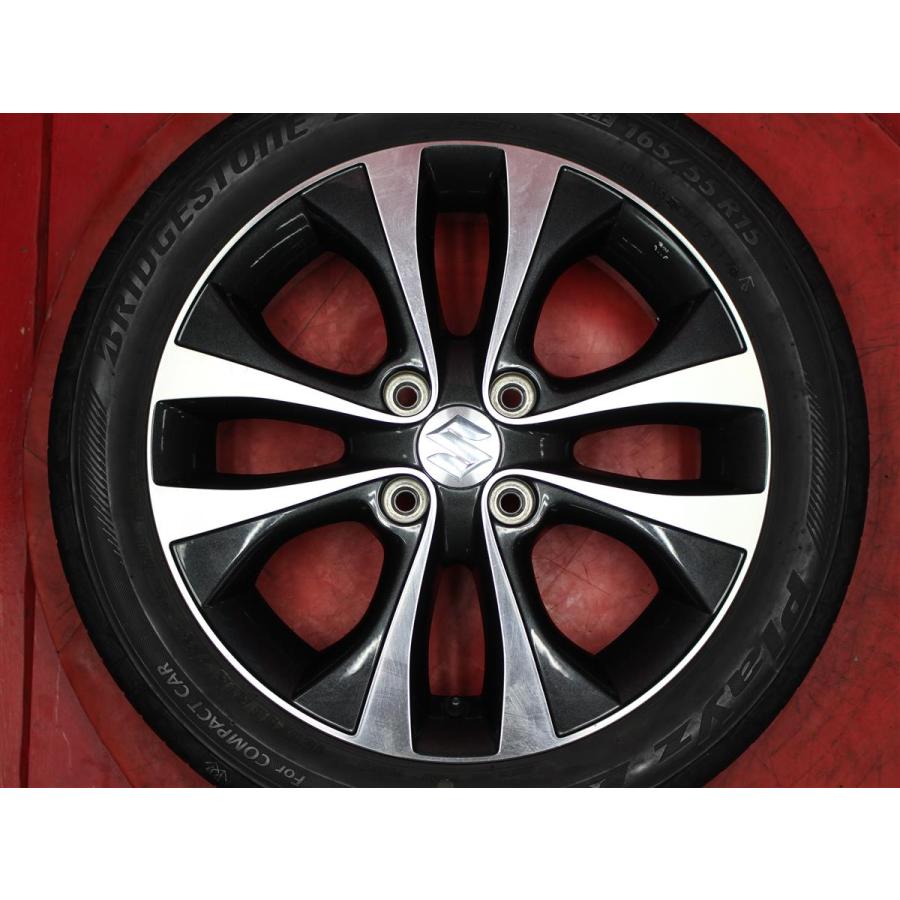 タイヤ付 4本 ワゴンR MH34 スティングレー 純正 4.5J 15インチ PCD100
