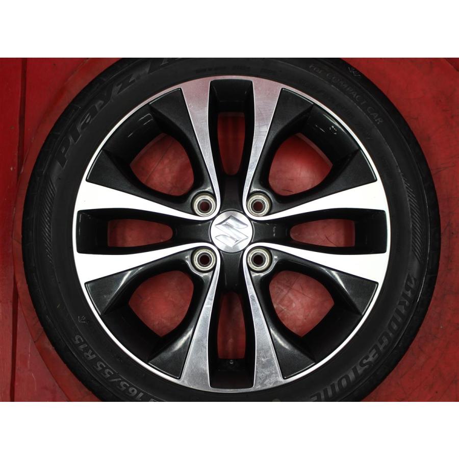 タイヤ付 4本 ワゴンR MH34 スティングレー 純正 4.5J 15インチ PCD100