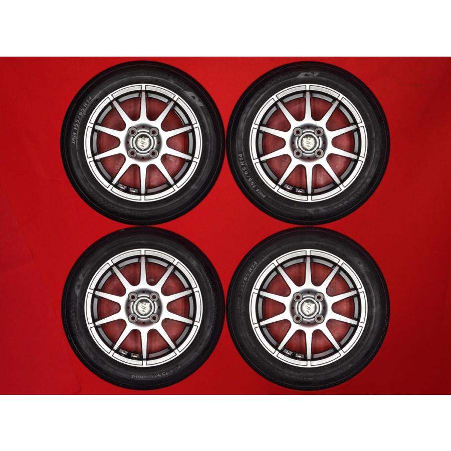 10スポークタイプ 1P 4.5J 14インチ PCD100 4穴 +43 ハブ67 +  