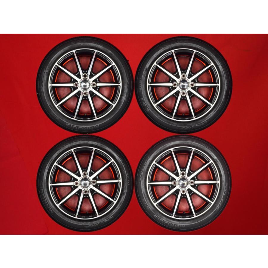 165/55R15 5分山タイヤ4本 社外アルミPCD100