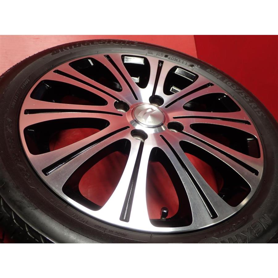 165/55R15 5分山タイヤ4本 社外アルミPCD100