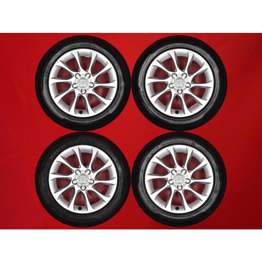 アウディ純正ホイール＋ピレリ冬タイヤ4本セット アウディ A3 8V 純正 6.5J 16インチ PCD112 5穴 +46 ハブ57 ピレリ