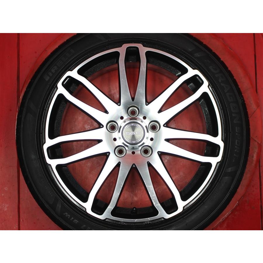 T2069[送料無料]トヨタ/スバル　17X7J 215/45R17 SG7 7J 17インチ PCD114.3 5穴 +53 ハブ73 ピレリ ドラゴンスポーツ