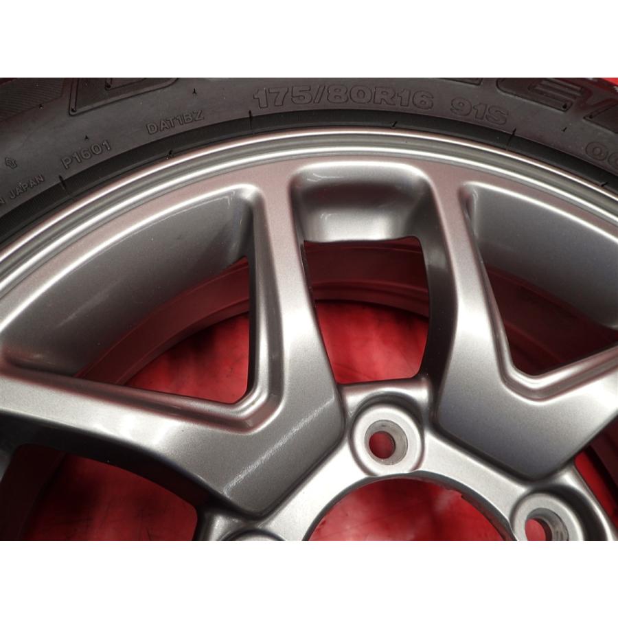 タイヤ付 ジムニー JB64W 純正 5.5J 16インチ PCD139.7 6穴 +22 ハブ径110 ブリヂストン デューラー A/T001 175/80R16 7.5分山 tw16_10