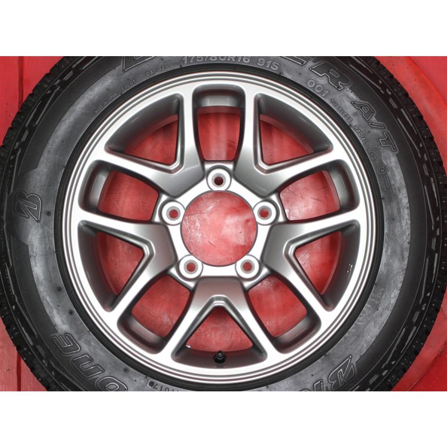 タイヤ付 ジムニー JB64W 純正 5.5J 16インチ PCD139.7 6穴 +22 ハブ径110 ブリヂストン デューラー A/T001 175/80R16 7.5分山 tw16_2