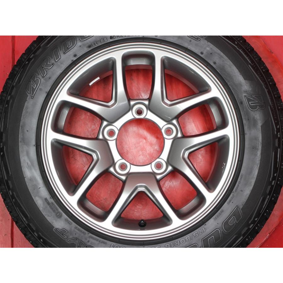 タイヤ付 ジムニー JB64W 純正 5.5J 16インチ PCD139.7 6穴 +22 ハブ径110 ブリヂストン デューラー A/T001 175/80R16 7.5分山 tw16_4