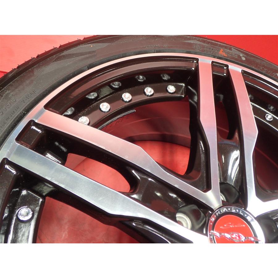 新品同様 タイヤ付 AME シャレン XF-55 MONOBLOCK 7.5J 18インチ