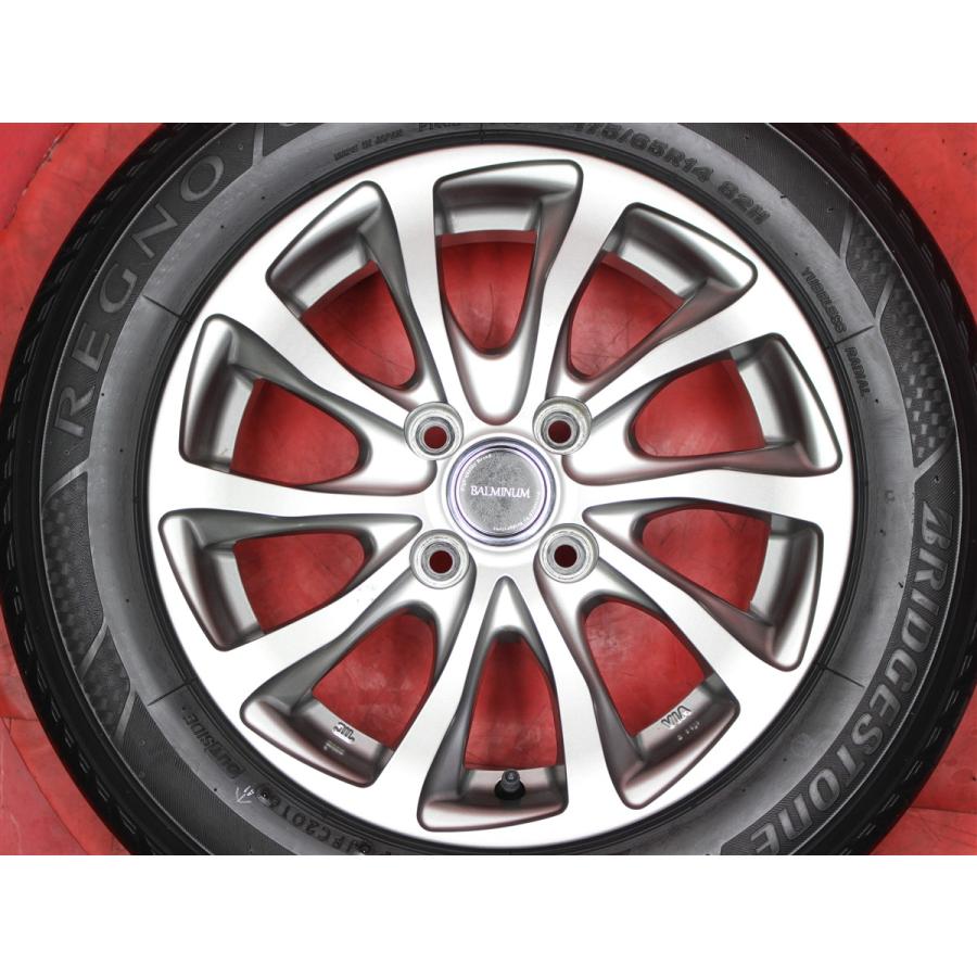 高級 タイヤ付 バルミナ BALMINUM TR10 5.5J 14インチ PCD100 4穴 +39