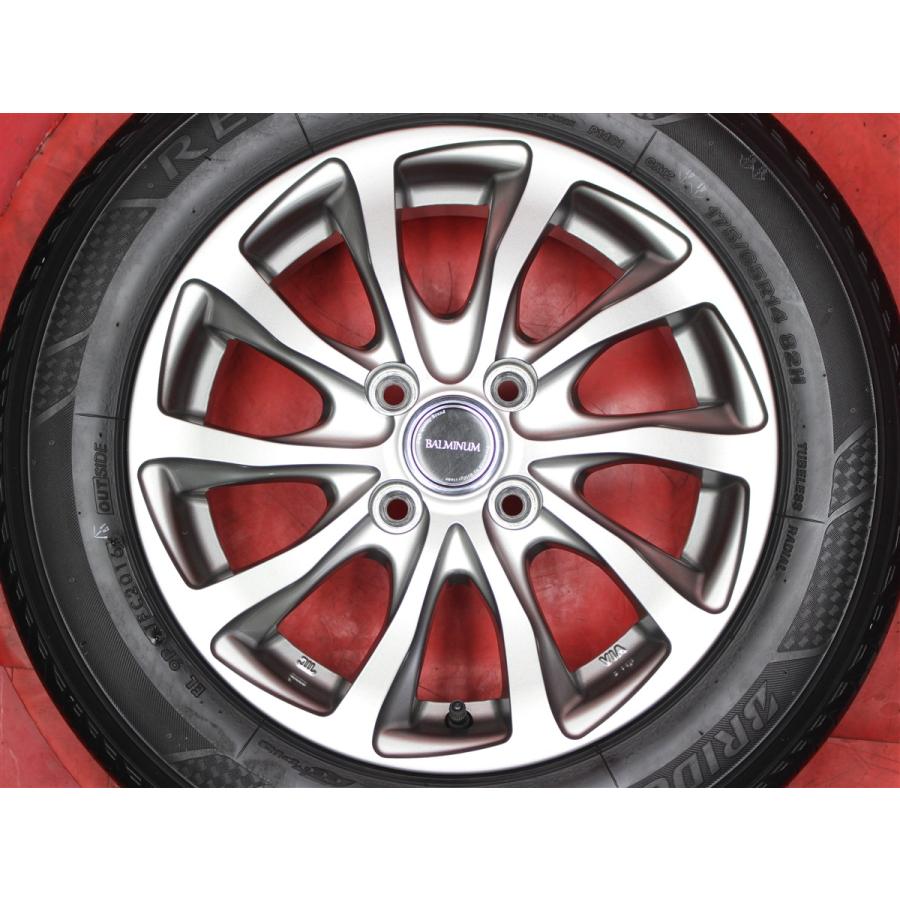 高級 タイヤ付 バルミナ BALMINUM TR10 5.5J 14インチ PCD100 4穴 +39
