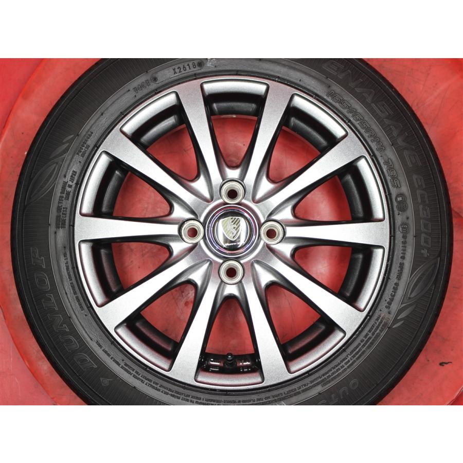 タイヤ付 EuroSpeed ユーロスピード G10 5.5J 14インチ PCD100 4穴 +38 ハブ67 ダンロップ エナセーブ C300+ 165/65R14 ルーミー 等へ tw14_2