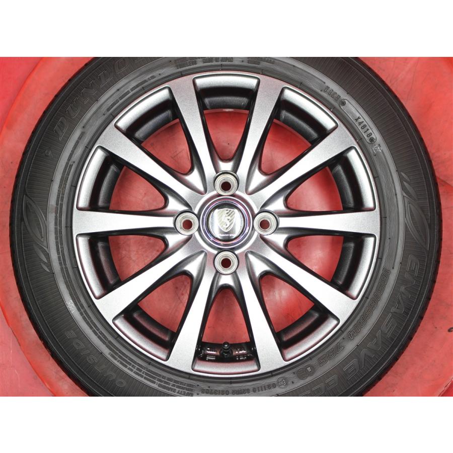 タイヤ付 EuroSpeed ユーロスピード G10 5.5J 14インチ PCD100 4穴 +38 ハブ67 ダンロップ エナセーブ C300+ 165/65R14 ルーミー 等へ tw14_3