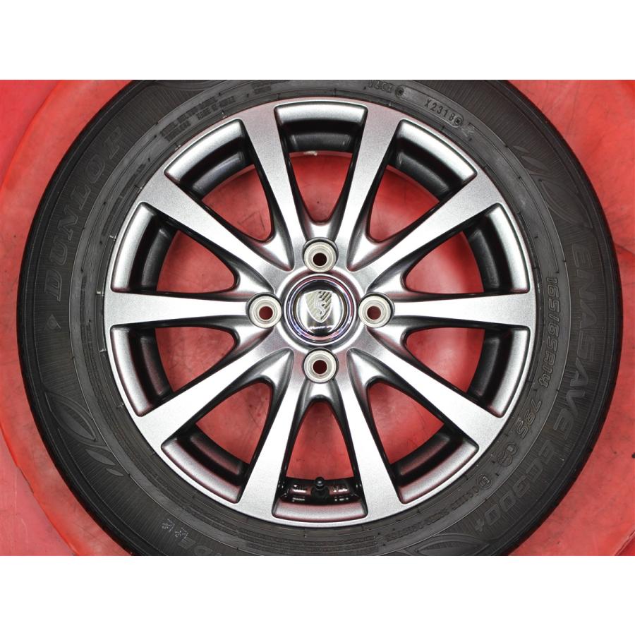 タイヤ付 EuroSpeed ユーロスピード G10 5.5J 14インチ PCD100 4穴 +38 ハブ67 ダンロップ エナセーブ C300+ 165/65R14 ルーミー 等へ tw14_4
