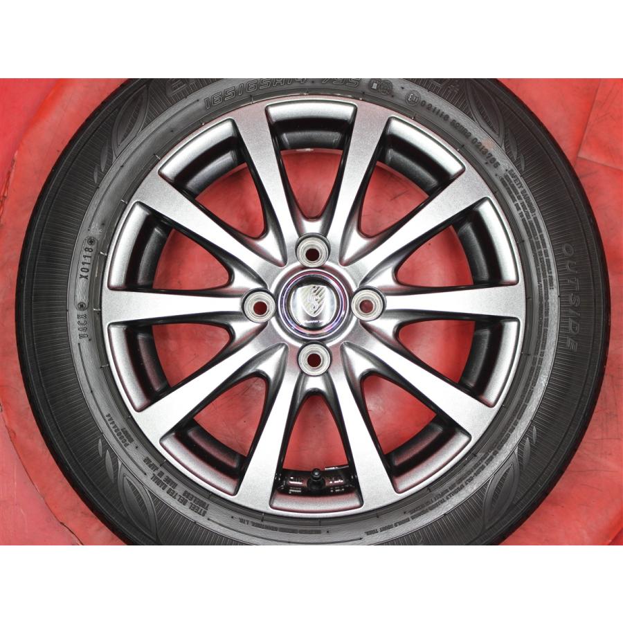 タイヤ付 EuroSpeed ユーロスピード G10 5.5J 14インチ PCD100 4穴 +38 ハブ67 ダンロップ エナセーブ C300+ 165/65R14 ルーミー 等へ tw14_5