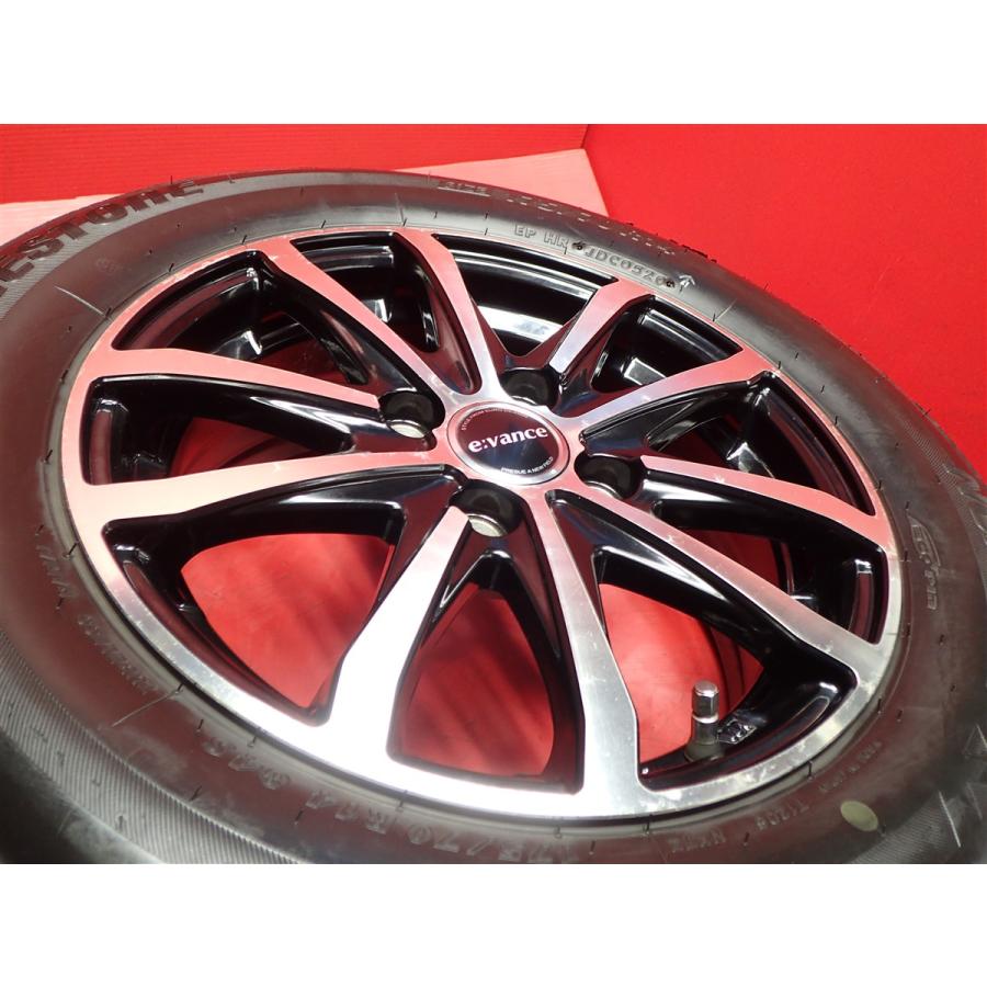 タイヤ付 e:vance HA1 5.5J 14インチ PCD100 4穴 +43 ハブ67