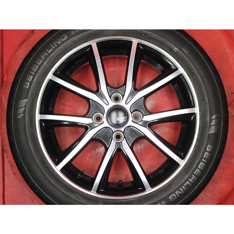 タイヤ付 SPORT KRONE 5.5J 15インチ PCD100 4穴 +43 ハブ67 