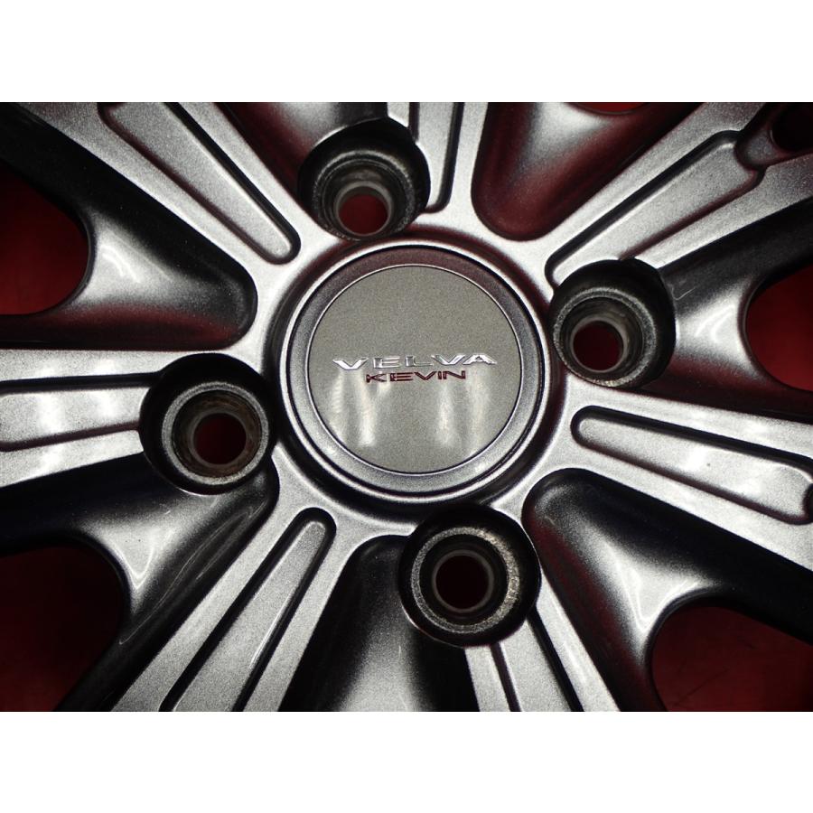 タイヤ付 VELVA KEVIN 4.5J 15インチ PCD100 4穴 +45 ハブ73 