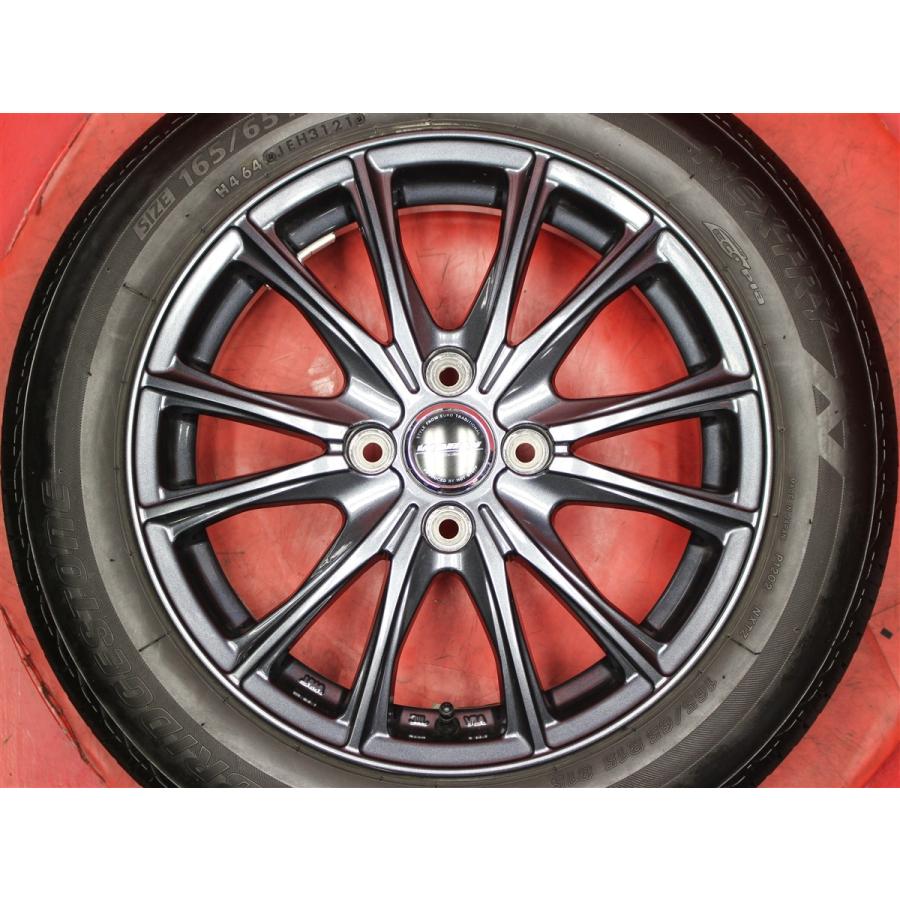 良山 タイヤ付 WAREN W05 4.5J 15インチ PCD100 4穴 +45 ハブ67 ブリヂストン ネクストリー 165/65R15 ソリオバンディット デリカD:2 tw15_5