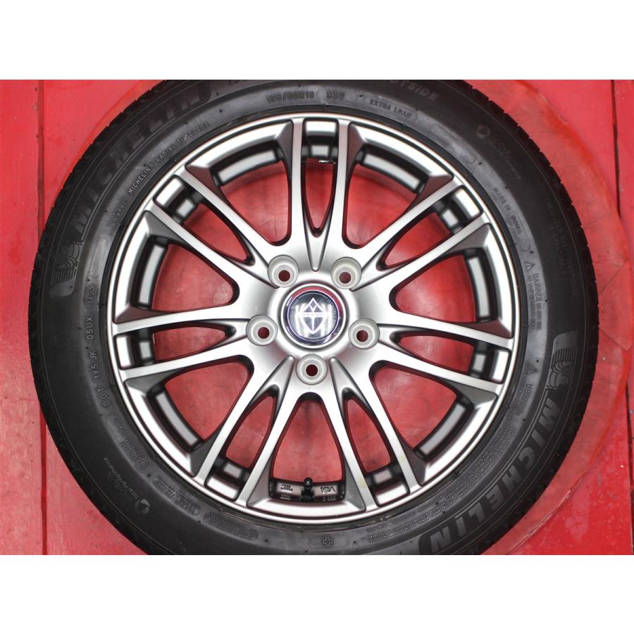タイヤ付 4本 VELVA ZS 6.5J 16インチ PCD114.3 5穴 +47 ハブ径Φ73 ミシュラン プライマシー4+ 195/60R16 93V セレナ 等へ tw16の画像