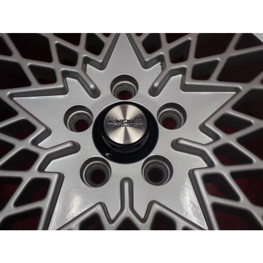 タイヤ付 4本 KYOWA RACING KR745 8J 18インチ PCD100 5穴 +45 ハブ径