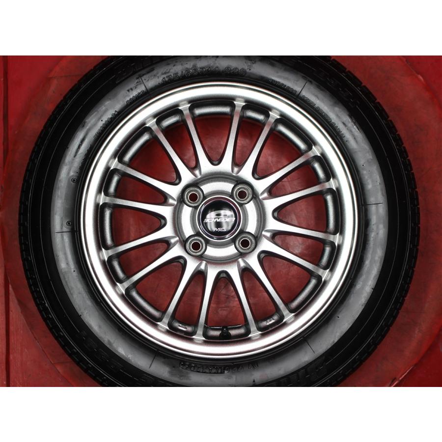 タイヤ付 4本 シュナイダー 5.5J 14インチ PCD100 4穴 +38 ハブ径67 BS 