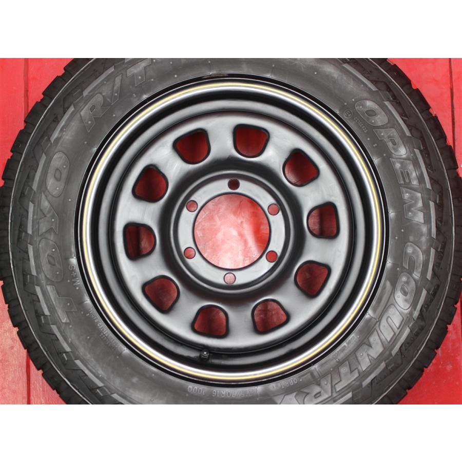 タイヤ付 4本 Daytona スチールホイール 6.5J 16インチ PCD139.7 6穴 +