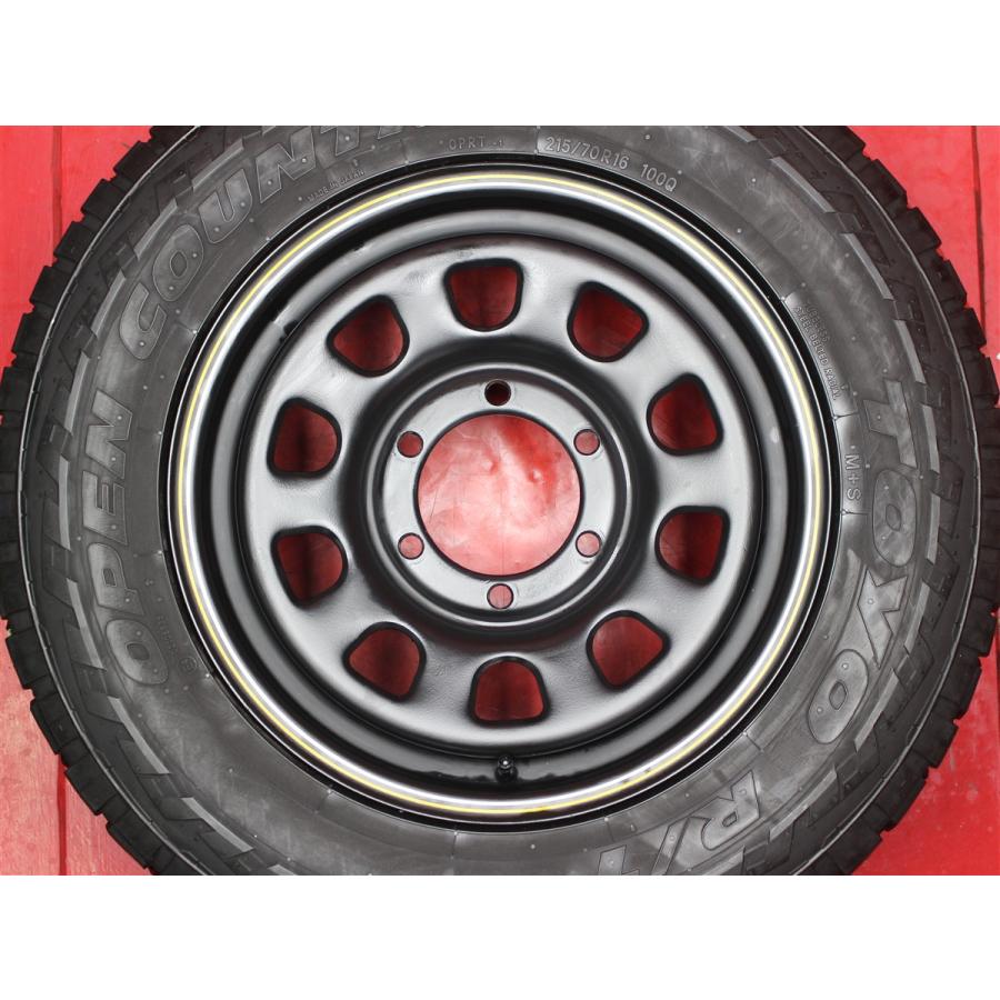 タイヤ付 4本 Daytona スチールホイール 6.5J 16インチ PCD139.7 6穴 +
