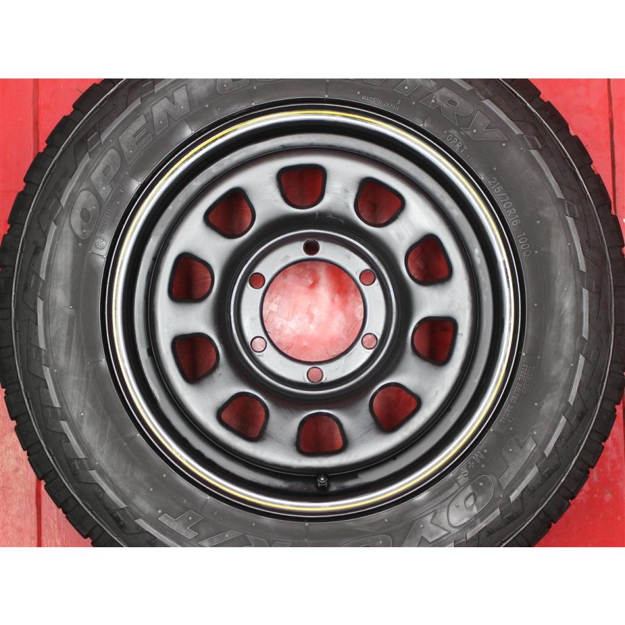 タイヤ付 4本 Daytona スチールホイール 6.5J 16インチ PCD139.7 6穴 +