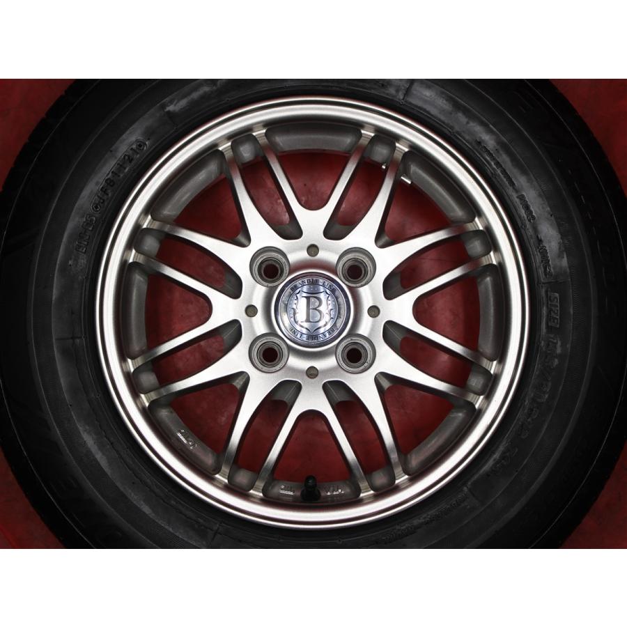 タイヤ付 4本 BRANDLE-LINE BL-M10 5J 13インチ PCD100 4穴 +36 ハブ径Φ67 BS エコピア NH100C 155/80R13 79S パッソ ヴィッツ 等へ tw13_4