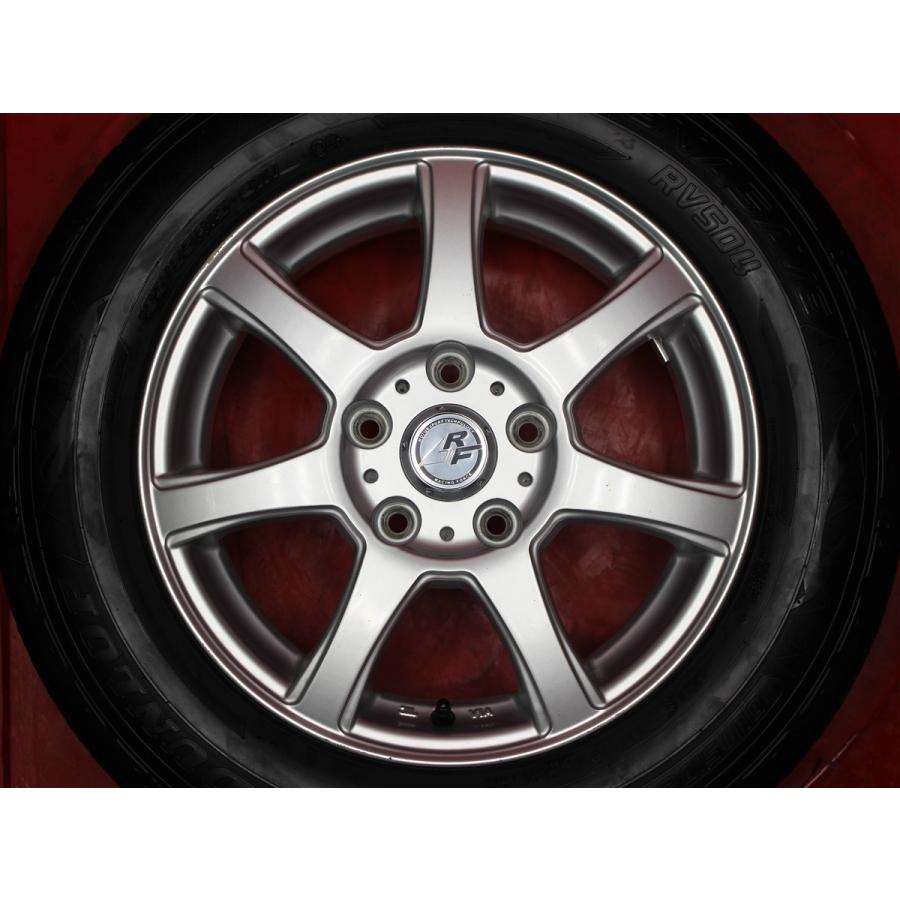 タイヤ付 4本 RACING FORCE 7スポーク 6J 15インチ PCD114.3 5穴 +43 ハブ径Φ73 DL エナセーブ RV504 195/65R15 91H セレナ 等へ tw15_2
