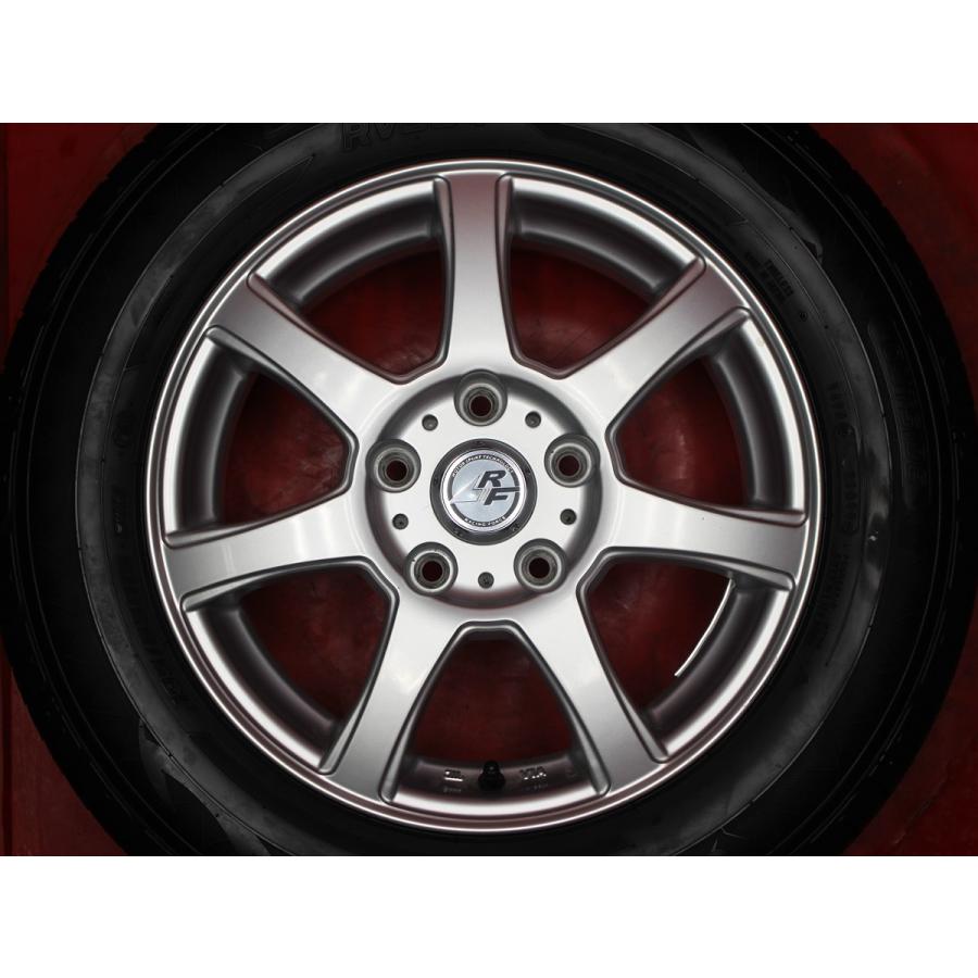 タイヤ付 4本 RACING FORCE 7スポーク 6J 15インチ PCD114.3 5穴 +43 ハブ径Φ73 DL エナセーブ RV504 195/65R15 91H セレナ 等へ tw15_3