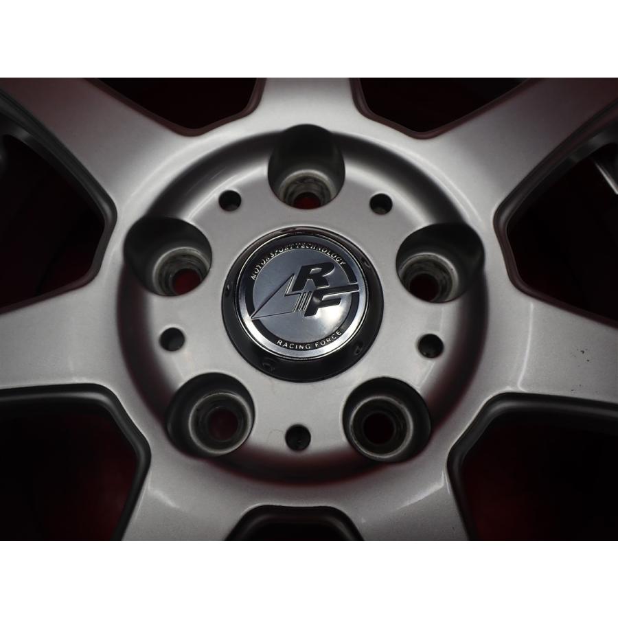 タイヤ付 4本 RACING FORCE 7スポーク 6J 15インチ PCD114.3 5穴 +43 ハブ径Φ73 DL エナセーブ RV504 195/65R15 91H セレナ 等へ tw15_7