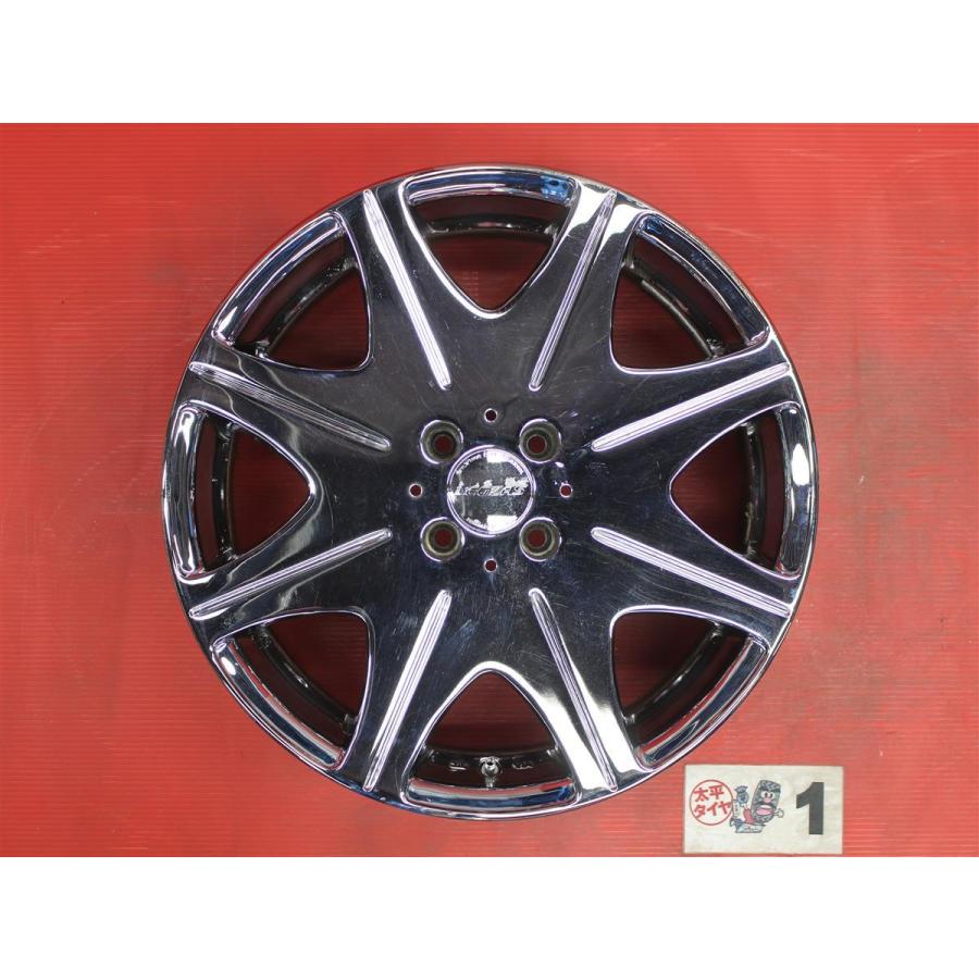 激安 4本セット】8スポークタイプ アルミホイール メッキ 中古品 17
