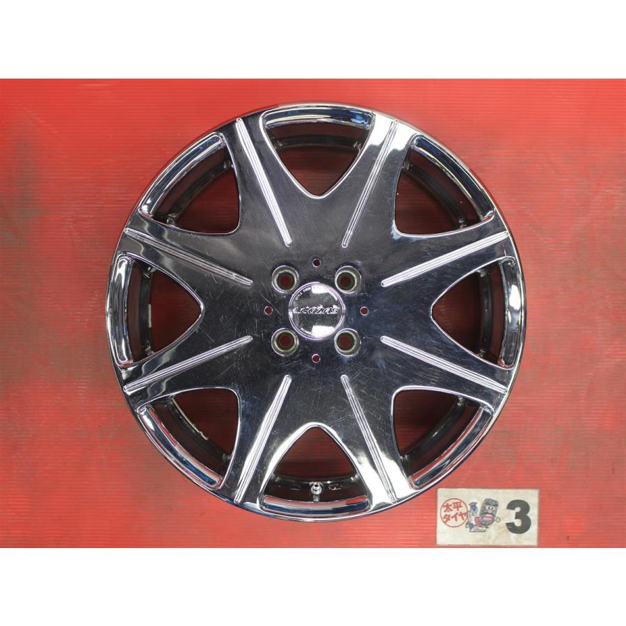 激安 4本セット】8スポークタイプ アルミホイール メッキ 中古品 17